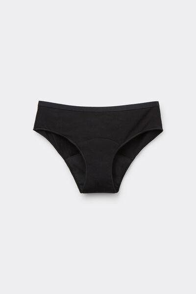Black Medium Flow Period 100% Cotton Panties, Black, large image number 4
