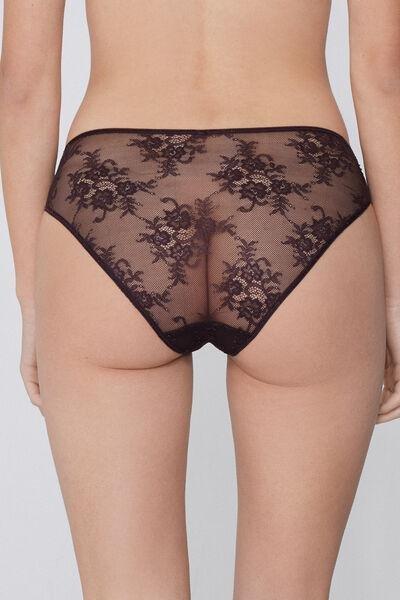 Grey Classic Animal Print Lace Briefs, 5701_983Y, large image number 2