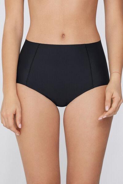 Black High-Waist Brazilian Shaping Briefs, , large image number 0
