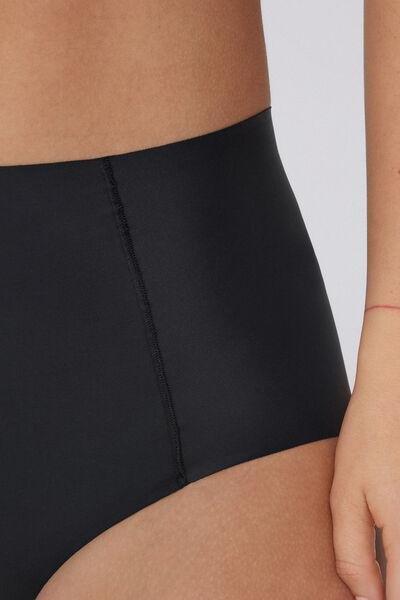 Black High-Waist Brazilian Shaping Briefs, , large image number 3