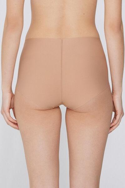 Beige Laser Cut High-Waist Knickers, , large image number 2