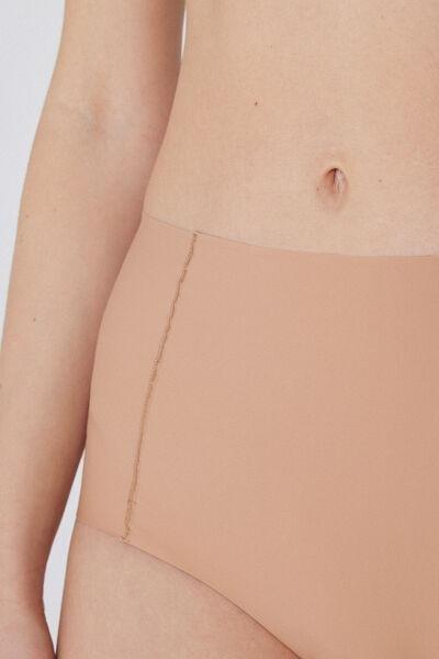 Beige Laser Cut High-Waist Knickers, , large image number 3