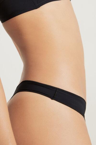 Black Microfibre G String, , large image number 3
