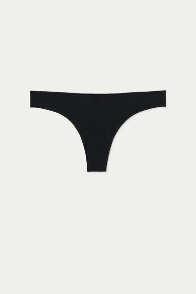 Black Microfibre G String, , large image number 4