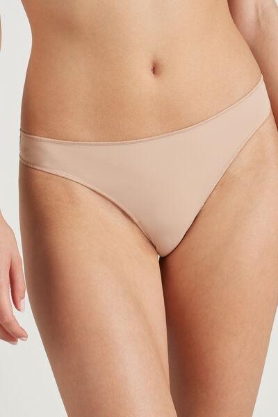 Womens Seamless Underwear Soft Stretch Invisibles No Show Panty Beige L 