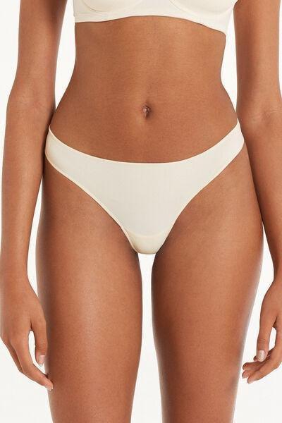 Cream Low-Rise G String, , large image number 0