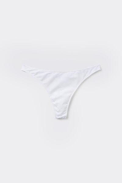 White Recycled Microfibre G-String, White, large image number 4