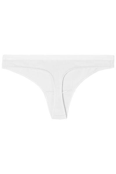 Tezenis - White Cotton G String