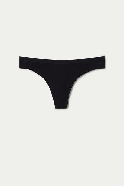 Tezenis - Black Cotton G String