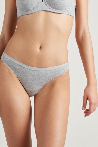 Tezenis - Grey Cotton G String