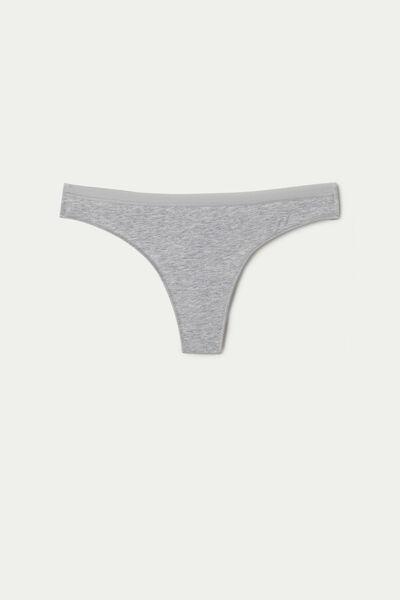 Tezenis - Grey Cotton G String