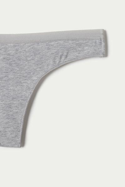 Grey Low-Rise G String, Light Grey Blend, large image number 8