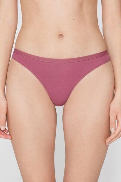 Pink Low Waist Cotton G-String, 5701_179Z, large image number 1