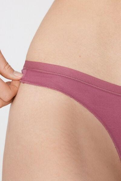 Pink Low Waist Cotton G-String, 5701_179Z, large image number 3