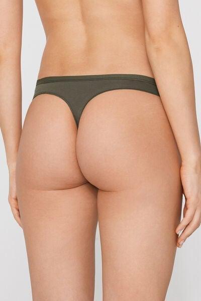 Green Low Waist Cotton G-String, 5701_226Z, large image number 2