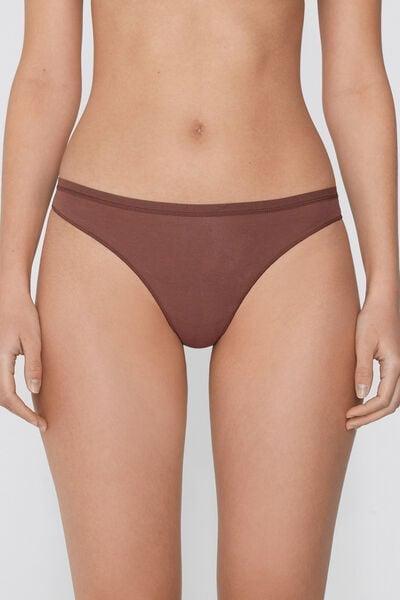 Caramel Low Waist Cotton G-String, 5701_304Y, large image number 1