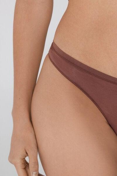 Caramel Low Waist Cotton G-String, 5701_304Y, large image number 3