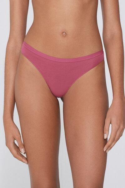 Purple Organic Cotton Thong Panties, , large image number 0