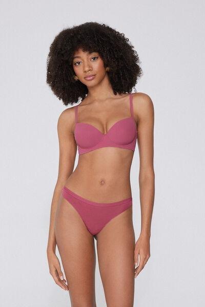 Purple Organic Cotton Thong Panties, , large image number 1