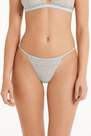 Tezenis - Green G-String With Thin Tanga-Style Panel In Recycled Lace