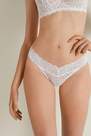 Tezenis - White High-Cut Recycled Lace G-String