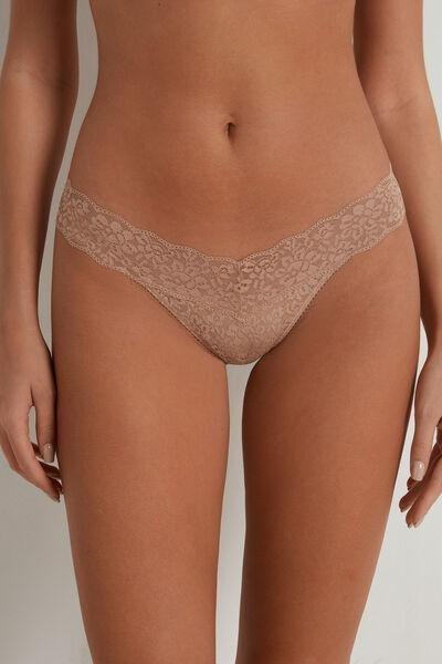 Beige High-Cut G-String, , large image number 1