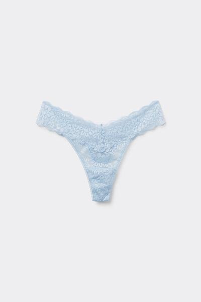 Blue Lace High-Cut Thong, 5701_307Y, large image number 4