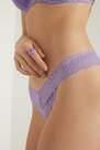 Tezenis - DEEP LILAC High-Cut Recycled Lace G-String