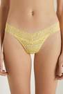 Tezenis - PALE YELLOW High-Cut Recycled Lace G-String