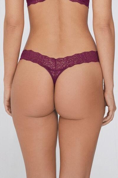 Burgundy High-Leg G-String, 5701_719Y, large image number 2