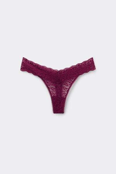 Burgundy High-Leg G-String, 5701_719Y, large image number 4