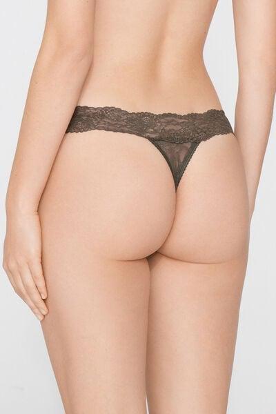 Green High-Cut Recycled Lace G-String, 5701_226Z, medium