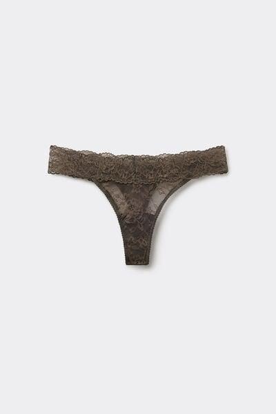 Green High-Cut Recycled Lace G-String, 5701_226Z, large image number 4