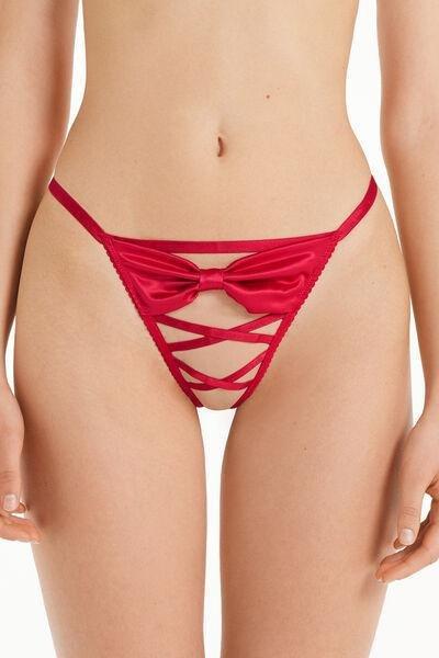 Red G-String With Bow And Crossovers, , large image number 1