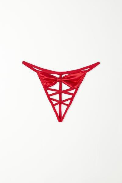 Red G-String With Bow And Crossovers, , large image number 4