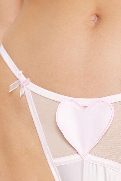 Pink Sweetheart Style String Thong, 5701_287W, large image number 3