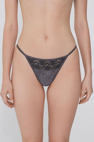 Grey Washed Dream Tanga Panel G-String, , large image number 0