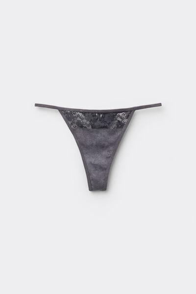 Grey Washed Dream Tanga Panel G-String, , large image number 4