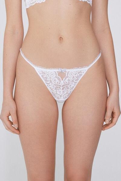 White Tanga Panel G-String, , large image number 0