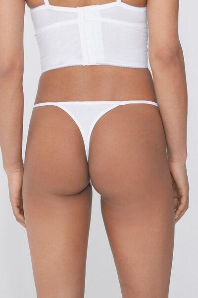 White Tanga Panel G-String, , large image number 2