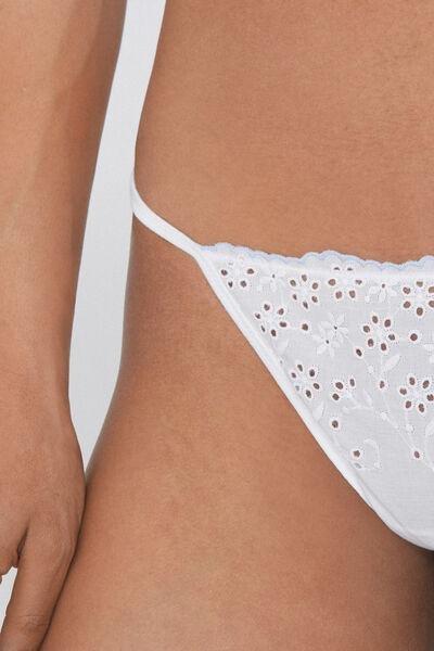 White Tanga Panel G-String, , large image number 3