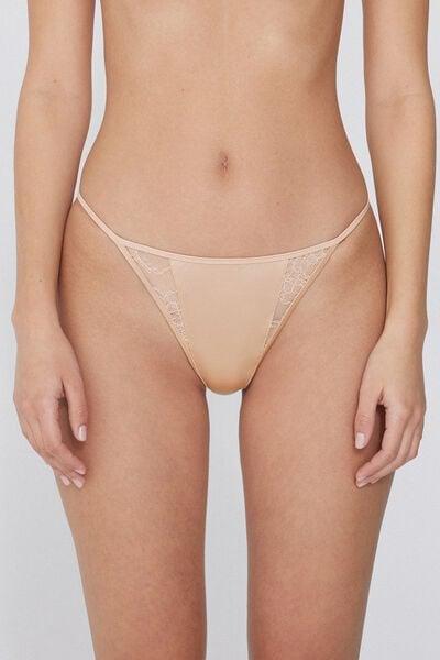 Beige Divine Nudes Thong, , large image number 0
