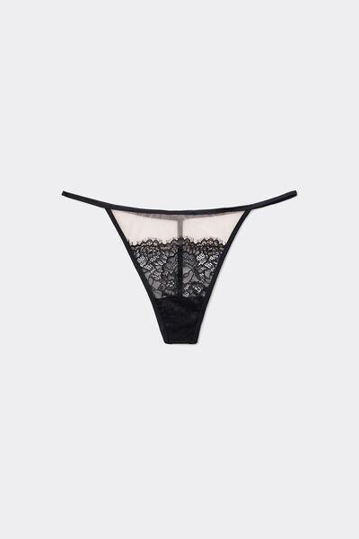 Black Rose Shadow Luxe String Thong, , large image number 4