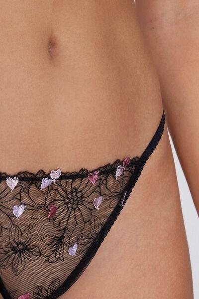 Black Amour Couture Tanga Panel G-String, , large image number 3