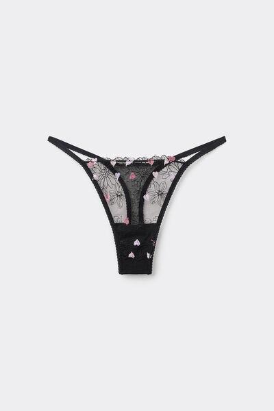 Black Amour Couture Tanga Panel G-String, , large image number 4