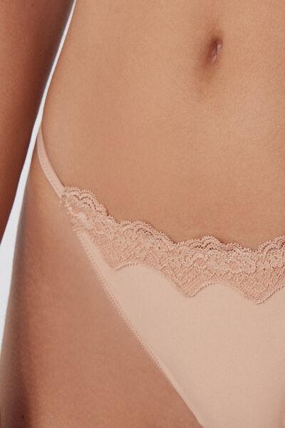 Beige Light Touch Tanga Panel G-String, , large image number 3