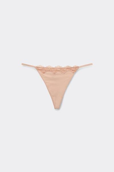 Beige Light Touch Tanga Panel G-String, , large image number 4