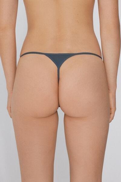 Grey Light Touch Tanga Panel G-String, , large image number 2