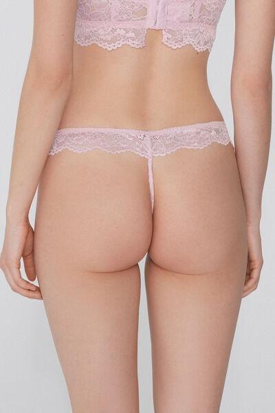 Pink Delicate Lace Tanga Panel G-String, 5701_808Y, large image number 1