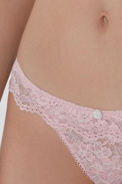 Pink Delicate Lace Tanga Panel G-String, 5701_808Y, large image number 2